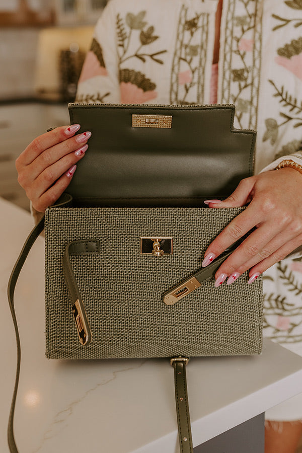 Adeline Woven Purse in Sage Image - 2