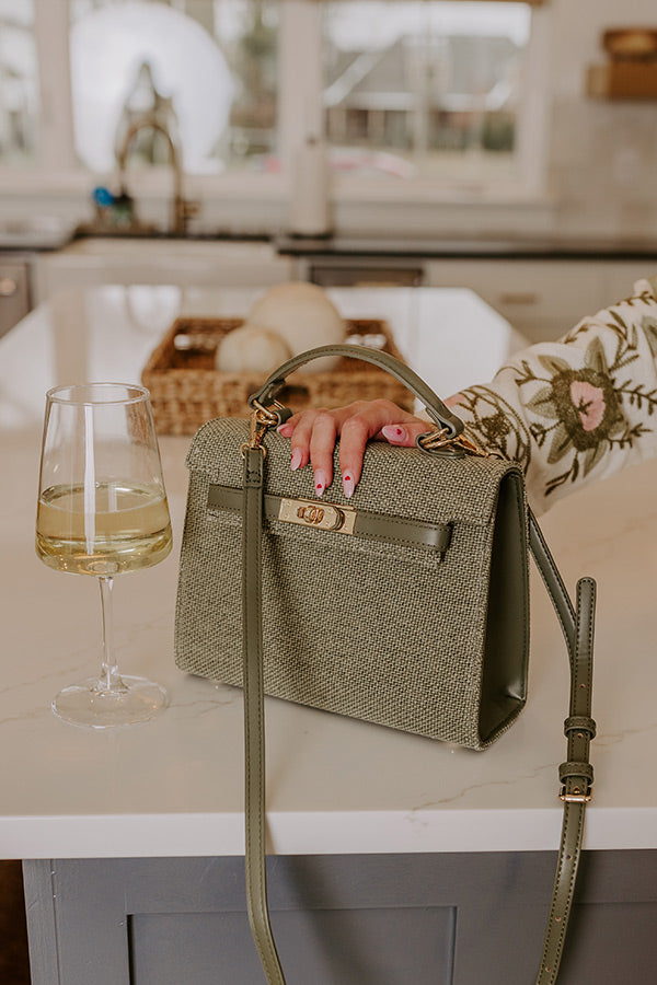 Adeline Woven Purse in Sage Image - 1