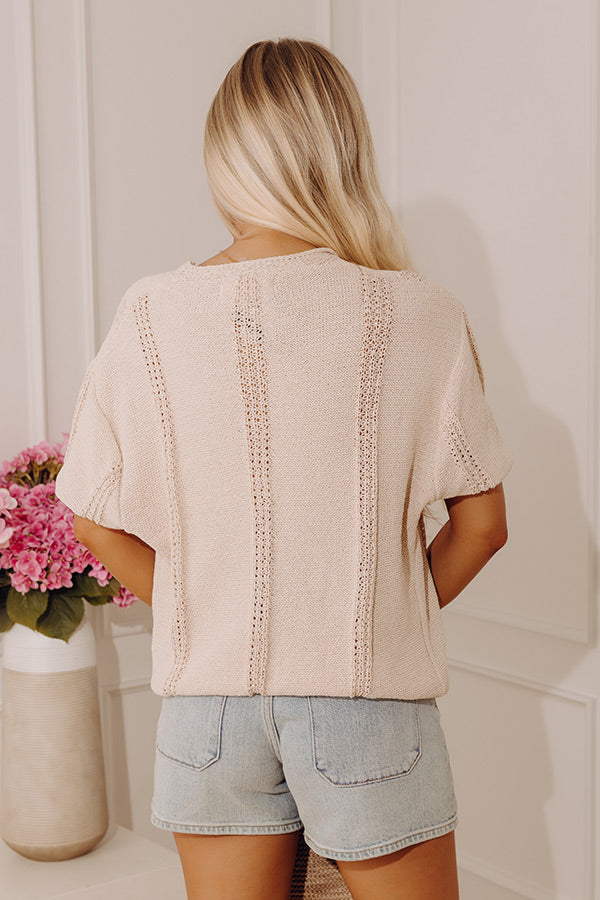 Kind Moment Knit Top in Light Oatmeal Image - 2