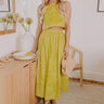 Vacay Bound High Waist Embroidered Midi Skirt in Lime Punch Image - 1