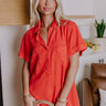 Park Days Ahead Chambray Romper in Red Image - 1