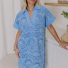 Smiles And Sorbet Eyelet Mini Dress in Sky Blue Image - 1