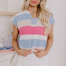 Sun-Kissed Shores Knit Top in Sky Blue Image - 1