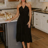 Coastal Views Halter Midi Dress in Black Image - 1