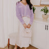 Cappuccino Sippin Tweed Knit Sweater in Lavender Image - 1
