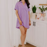 Backyard BBQ Chambray Mini Dress in Lavender Image - 1