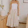Coastal Cove Linen Midi Dress in White Image - 1