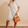 Smiles And Sorbet Eyelet Mini Dress in White Image - 1