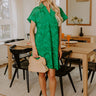Smiles And Sorbet Eyelet Mini Dress in Kelly Green Image - 1