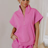 Street Style Chic Scuba Top in Violet Image - 1