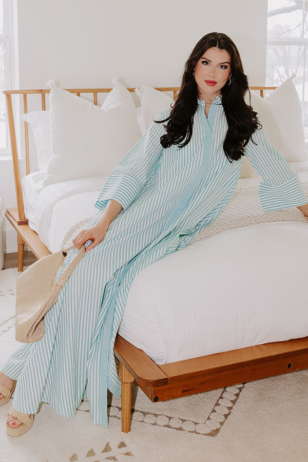 Little Coastal Town Stripe Maxi Dress Image - 1