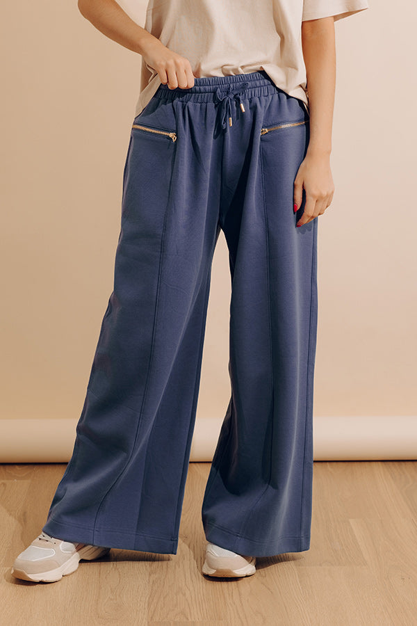 Street Style Chic High Waist Scuba Pants in Riverside Image - 2