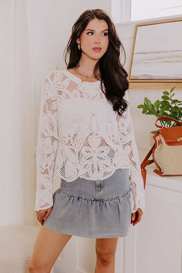 Boho Love Crochet Button Up Image - 4