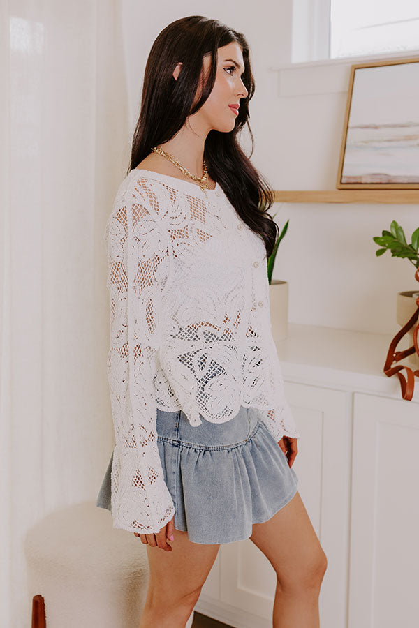 Boho Love Crochet Button Up Image - 5