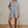 Heart On The Line Denim Romper Image - 1