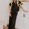 Street Style Chic High Waist Scuba Pants in Black Image - 1