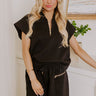 Street Style Chic Scuba Top in Black Image - 1