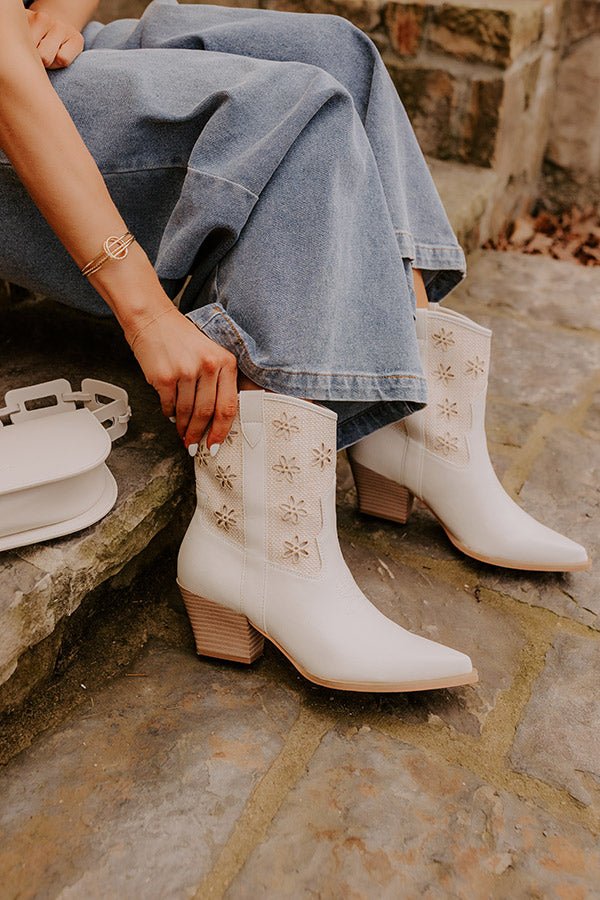 The Reese Faux Leather Cowboy Boots Image - 4