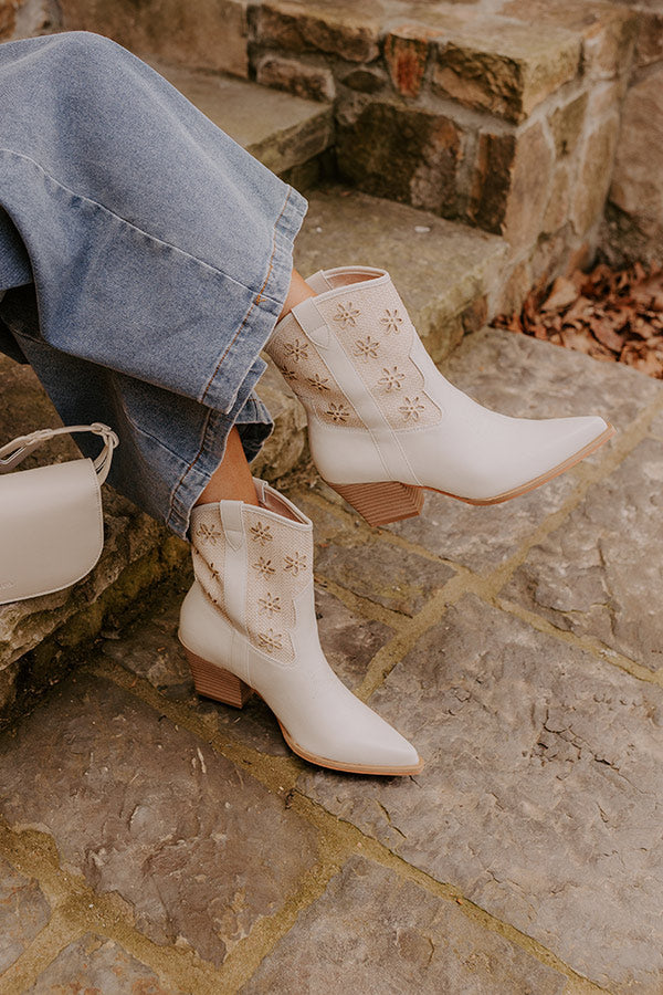 The Reese Faux Leather Cowboy Boots Image - 2