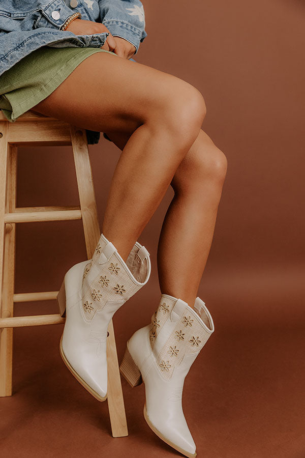 The Reese Faux Leather Cowboy Boots Image - 1