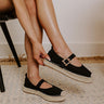 The Reagan Espadrille Flats in Black Image - 1