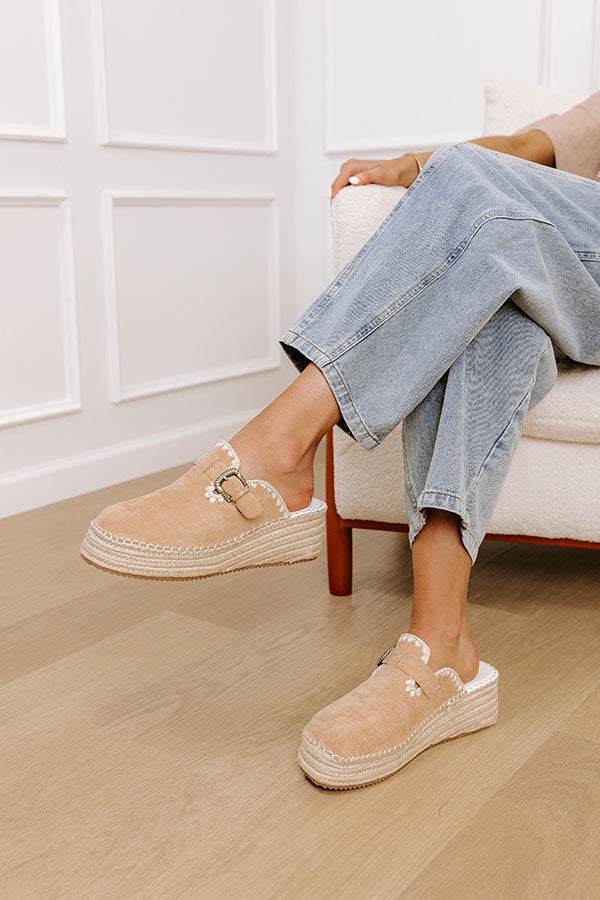 The Amelia Faux Suede Espadrille Wedge Image - 1