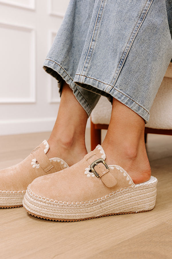 The Amelia Faux Suede Espadrille Wedge Image - 2