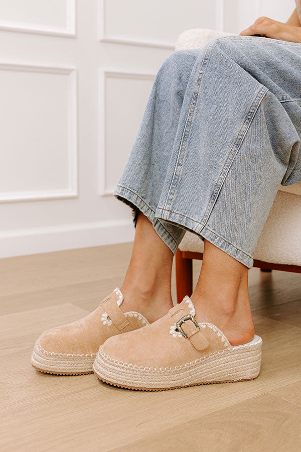 The Amelia Faux Suede Espadrille Wedge Image - 3
