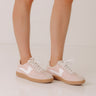 The Miley Faux Leather Sneaker in Blush Image - 1