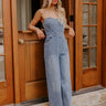 Soho Lifestyle Wide Leg Denim Jumpsuit Image - 1