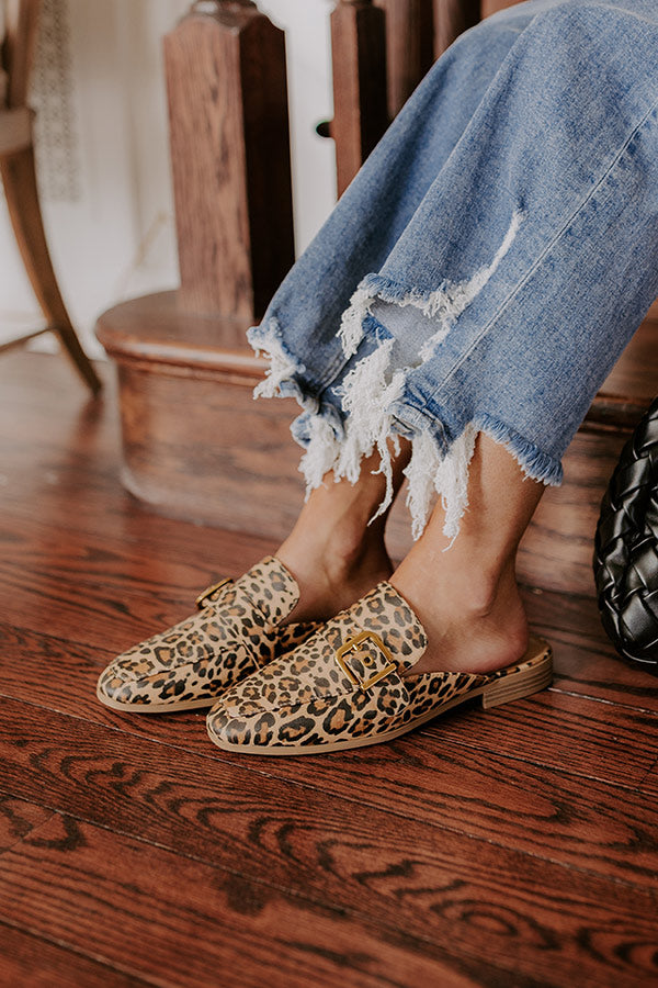 The Brooke Faux Leather Flats in Leopard Image - 3