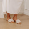 Gimmie Kiss Pearl Embellished Sandal in Ivory Image - 1