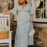 Charming Glance Tiered Maxi Dress in Mint Curves Image - 1