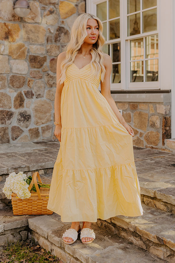 Sunny Horizon Maxi Dress in Yellow Image - 3