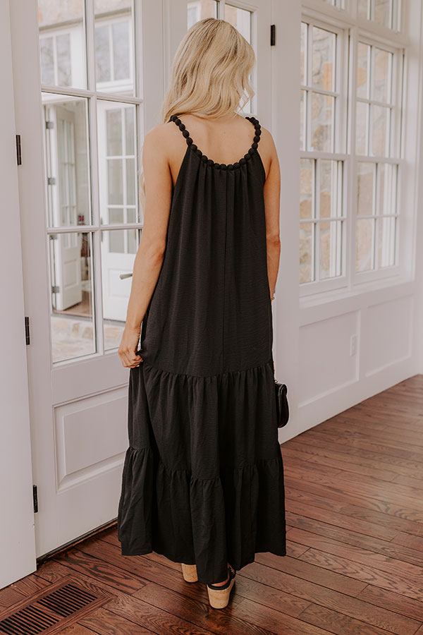 Feeling Giddy Maxi Dress in Black Image - 4