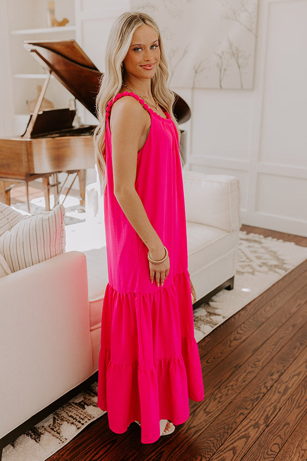 Feeling Giddy Maxi Dress in Hot Pink Image - 3