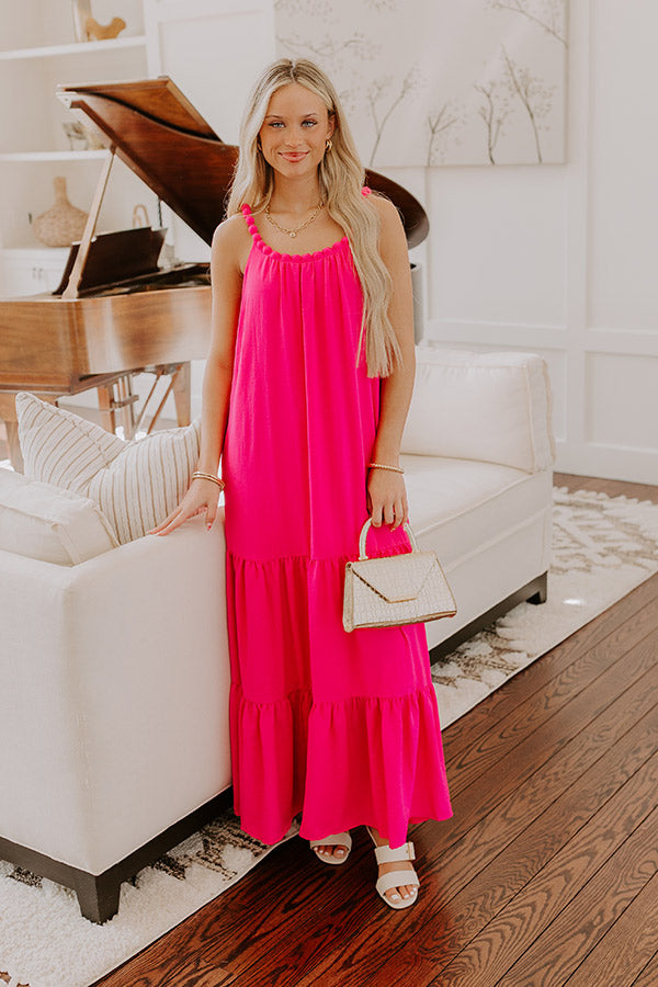 Feeling Giddy Maxi Dress in Hot Pink Image - 1