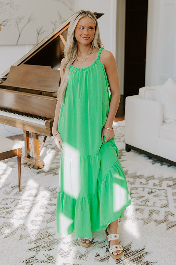 Feeling Giddy Maxi Dress in Kelly Green Image - 2
