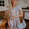 Pure Heart Floral Mini Dress in Blue Image - 1