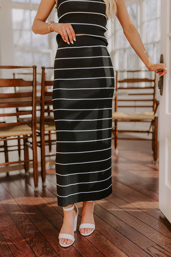 Miami Brunch Stripe Midi Skirt Image - 2