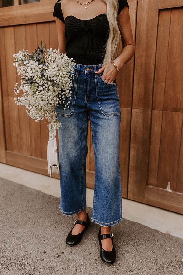 The Josie High Waist Wide Leg Crop Jean Image - 2