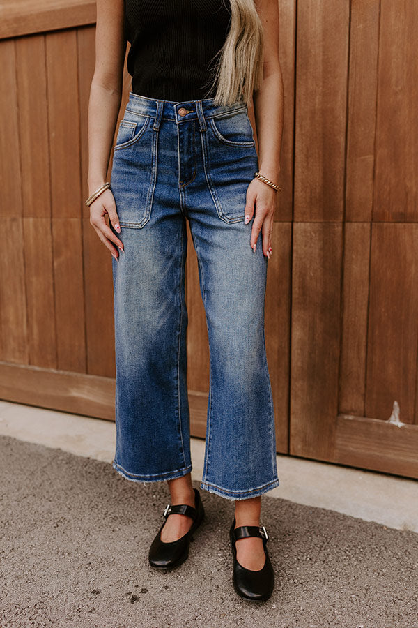 The Josie High Waist Wide Leg Crop Jean Image - 5