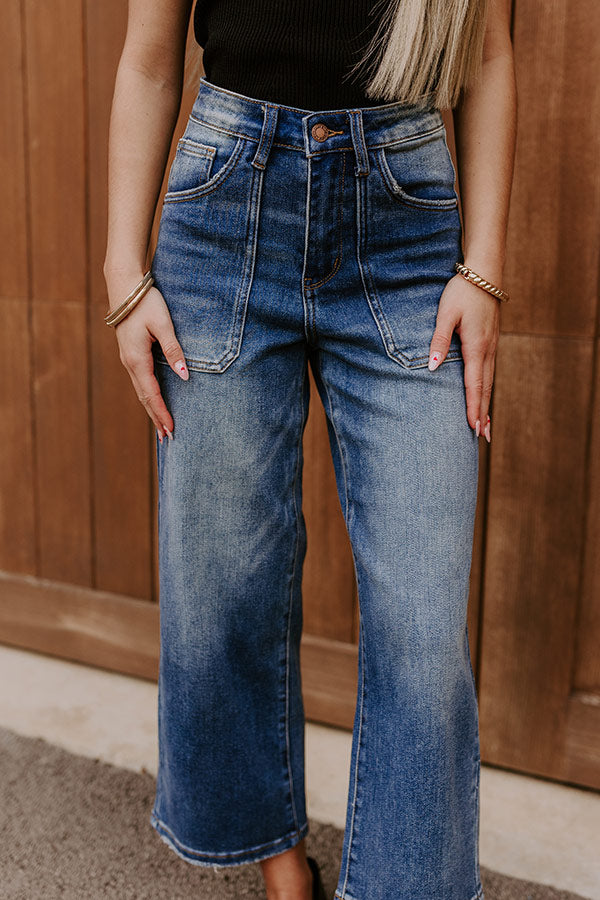 The Josie High Waist Wide Leg Crop Jean Image - 3