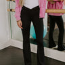 Casual Stroll High Waist Buttery Soft Flares in Black Image - 1