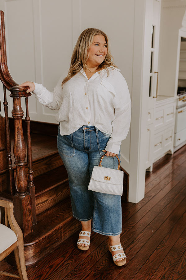 The Josie High Waist Wide Leg Crop Jean Curves Image - 1