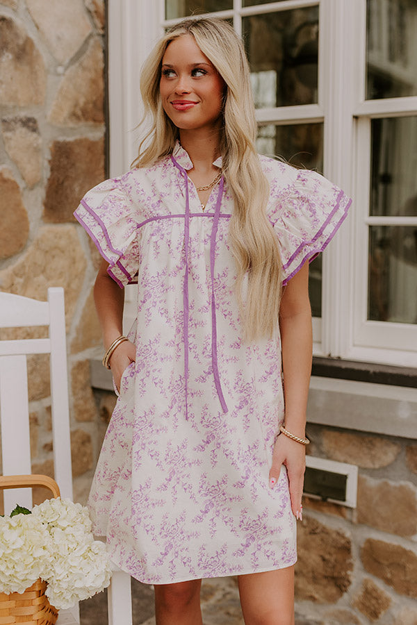 Tea Garden Dreaming Floral Mini Dress Image - 1