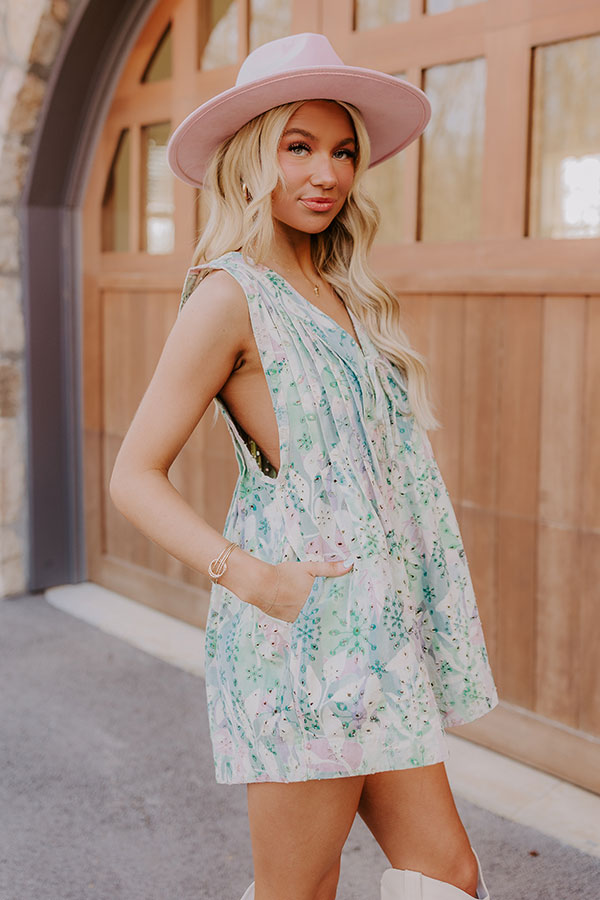 Flower Picking Floral Eyelet Romper Image - 3
