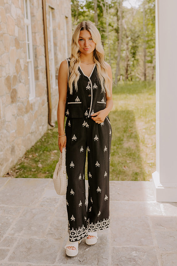 Vacay Vibes Embroidered Vest Top