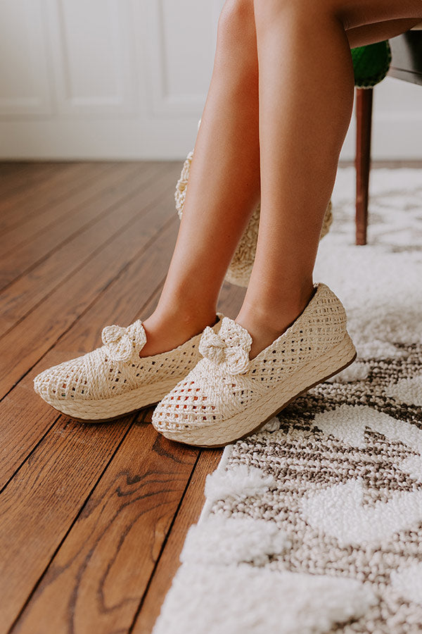 The Kayla Raffia Woven Platform Loafer Image - 3
