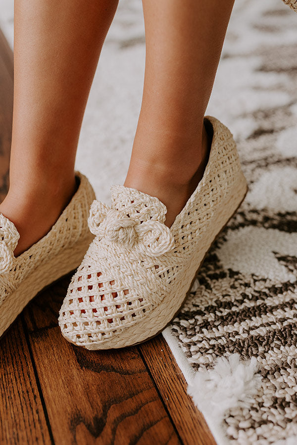 The Kayla Raffia Woven Platform Loafer Image - 4